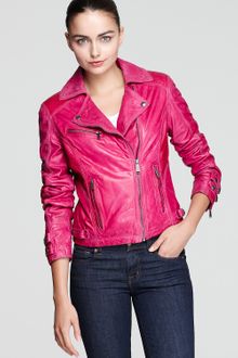 Michael Kors Kors Asymmetric Color Moto Jacket - Lyst