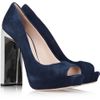 Miu Miu Swarovski Crystal Embellished Suede Pumps in Blue (navy) - Lyst