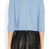 Miu Miu Jewel Collared Chunky Knit Wool Sweater in Blue (sky) - Lyst