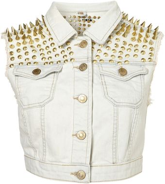 Moto Moto Premium Extreme Spike Sleeveless Jacket - Lyst