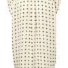 Topshop Cross Print Sleeveless Shirt By Unique in Beige (cream) - Lyst