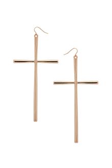 Topshop Large Cross Drop Earrings - Lyst