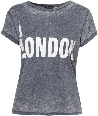 Topshop London Burnout Tee - Lyst