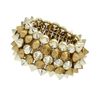 Topshop Spike Stretch Bracelet in Gold (mixed metal) - Lyst