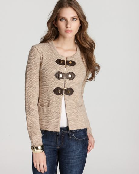 Tory Burch Ross Cardigan in Beige (bisque melange) - Lyst