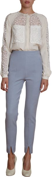 Chloé Lace Inset Blouse - Lyst