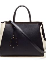 Fendi Printed Leather and Calf Hair Shopper