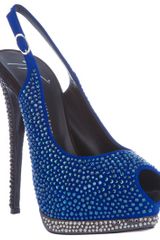 Giuseppe Zanotti Embellished Peeptoe Pumps