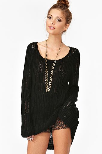 Nasty Gal New Wave Knit Black - Lyst