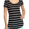 Old Navy Long Jersey linen Tees in Black (black stripe) - Lyst