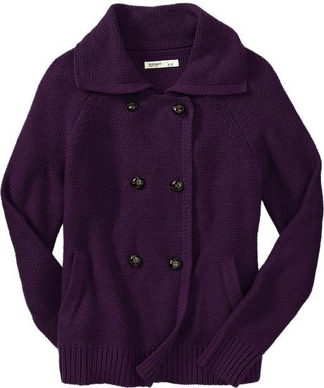 Old Navy Sweaterknit Coats in Purple (professor plummer) | Lyst