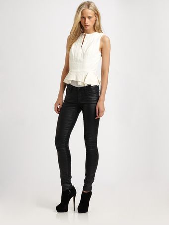 Robert Rodriguez Folded Peplum Top - Lyst