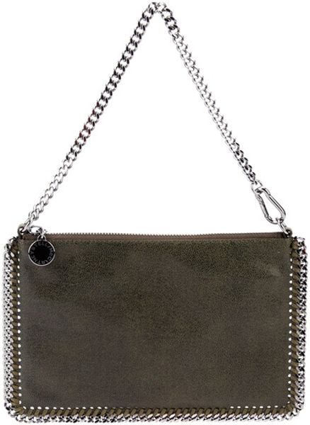 Stella Mccartney Falabella Clutch in Green (khaki) - Lyst