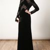 Valentino Velvet Gown with Lace Paneled Bodice in Black - Lyst