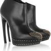 Alexander Mcqueen Studded Leather Ankle Boots in Black - Lyst