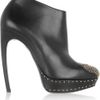 Alexander Mcqueen Studded Leather Ankle Boots in Black - Lyst