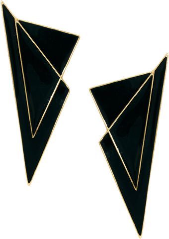 Asos Triangle Stud Earrings - Lyst