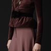 Burberry Prorsum Velvet Peplum Jacket in Purple (dark mauve pink) - Lyst