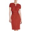 Giambattista Valli Gathered Waist Dress in Orange (rust) - Lyst