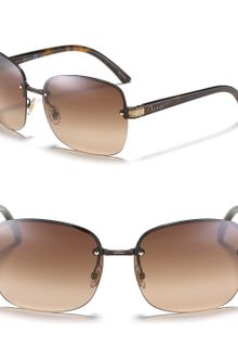 Gucci Rimless Sunglasses with Crystals - Lyst