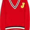 Jil Sander Wool Sweater in Red - Lyst