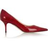 Jimmy Choo Aurora Moire Patentleather Pumps in Red - Lyst
