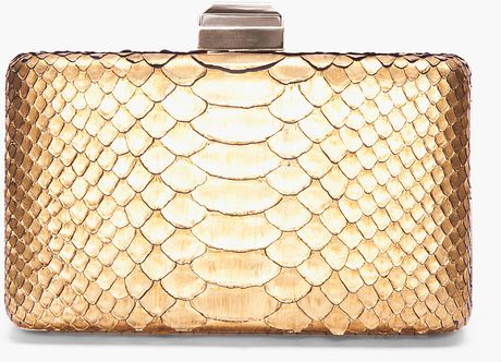 gold python clutch