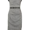 Michael Kors Draped Wool and Silkblend Tweed Dress in Gray (black) - Lyst