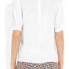 Michael Kors Pleated Silkgeorgette Top in White - Lyst