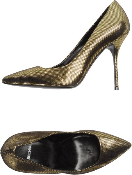 Pierre Hardy Closed Toe Slipons in Gold (bronze) - Lyst