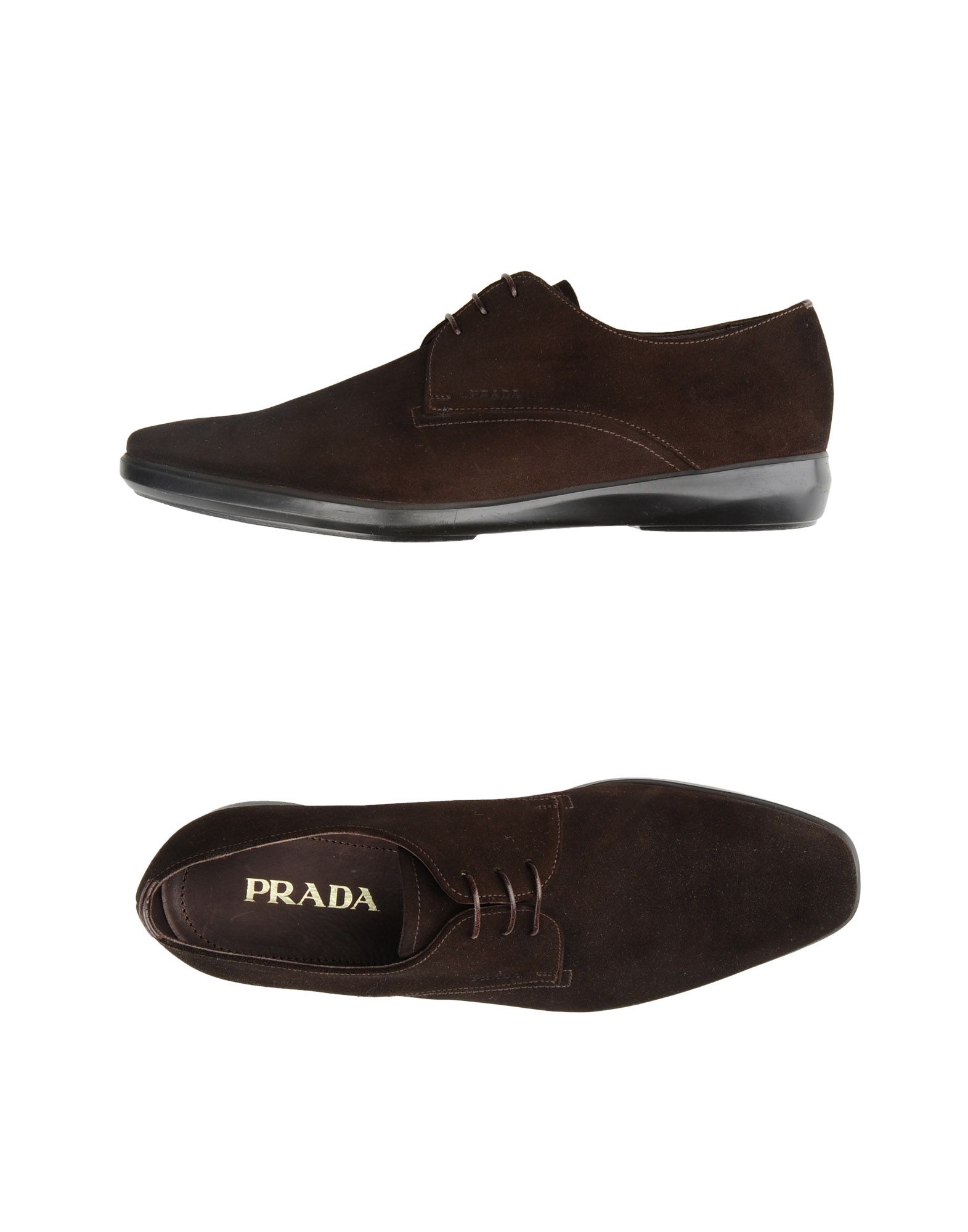 Prada Laced Shoes in Brown for Men Lyst