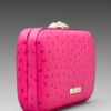 Rebecca Minkoff Minaudier Clutch in Pink (hot pink ostrich) - Lyst