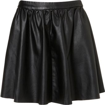 Topshop Black Full Skater Skirt - Lyst