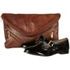 Topshop Zip and Stud Clutch Bag in Brown (tan) - Lyst