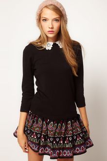 ASOS Collection Asos Lace Collar Jumper - Lyst