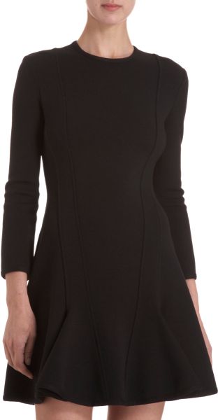 Givenchy Knit Flare Dress in Black - Lyst