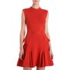 Givenchy Knit Peplum Flare Dress in Red - Lyst