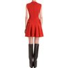 Givenchy Knit Peplum Flare Dress in Red - Lyst
