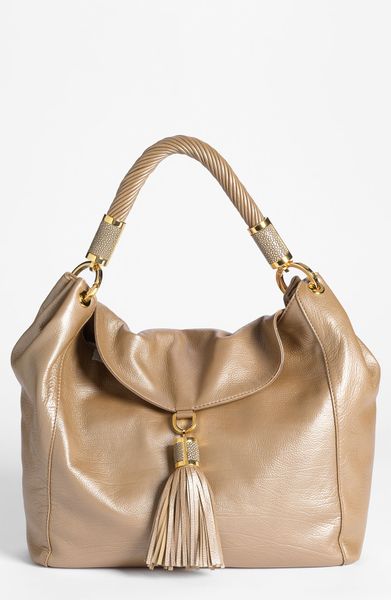 Michael Kors Tonne Large Leather Hobo in Beige (desert) - Lyst