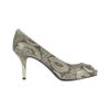 Michael Kors Michael Flex Pythonembossed Open Toe Platform Pump in Animal (jet) - Lyst