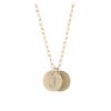 Peggy Li 2 Disc Large Initial Gold Necklace Gf in Gold - Lyst
