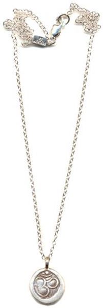 Peggy Li Thai Om Charm Necklace Ss - Lyst