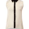 Tfnc Fringe Back Shirt in White (cream) - Lyst