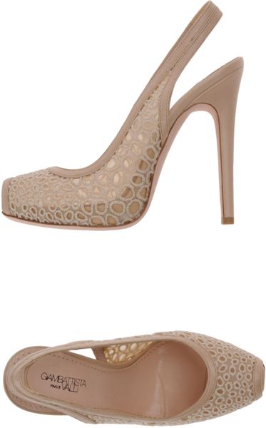 Giambattista Valli Slingbacks in Beige (black) - Lyst