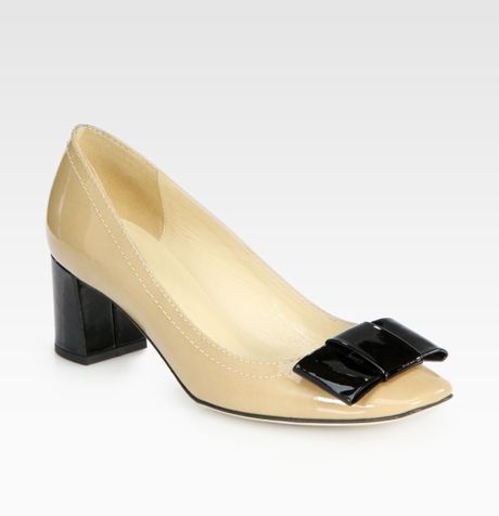 kate spade vibo leather bow pump