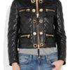 Moschino Quilted Leather Jacket in Black - Lyst