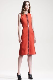 Reed Krakoff Leather-trim Colorblock Dress - Lyst