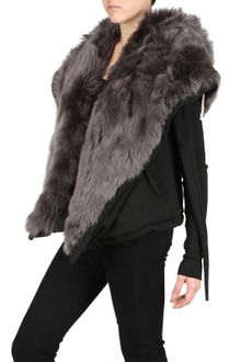 Rick Owens Revesible Fur and Fleece Sweatshirt - Lyst