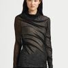 Alexander Wang Asymmetrical Shrink Wrap Top in Black - Lyst