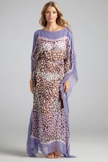 Diane Von Furstenberg Purple Silk Aaliyah Leopard Print Coverup Dress - Lyst